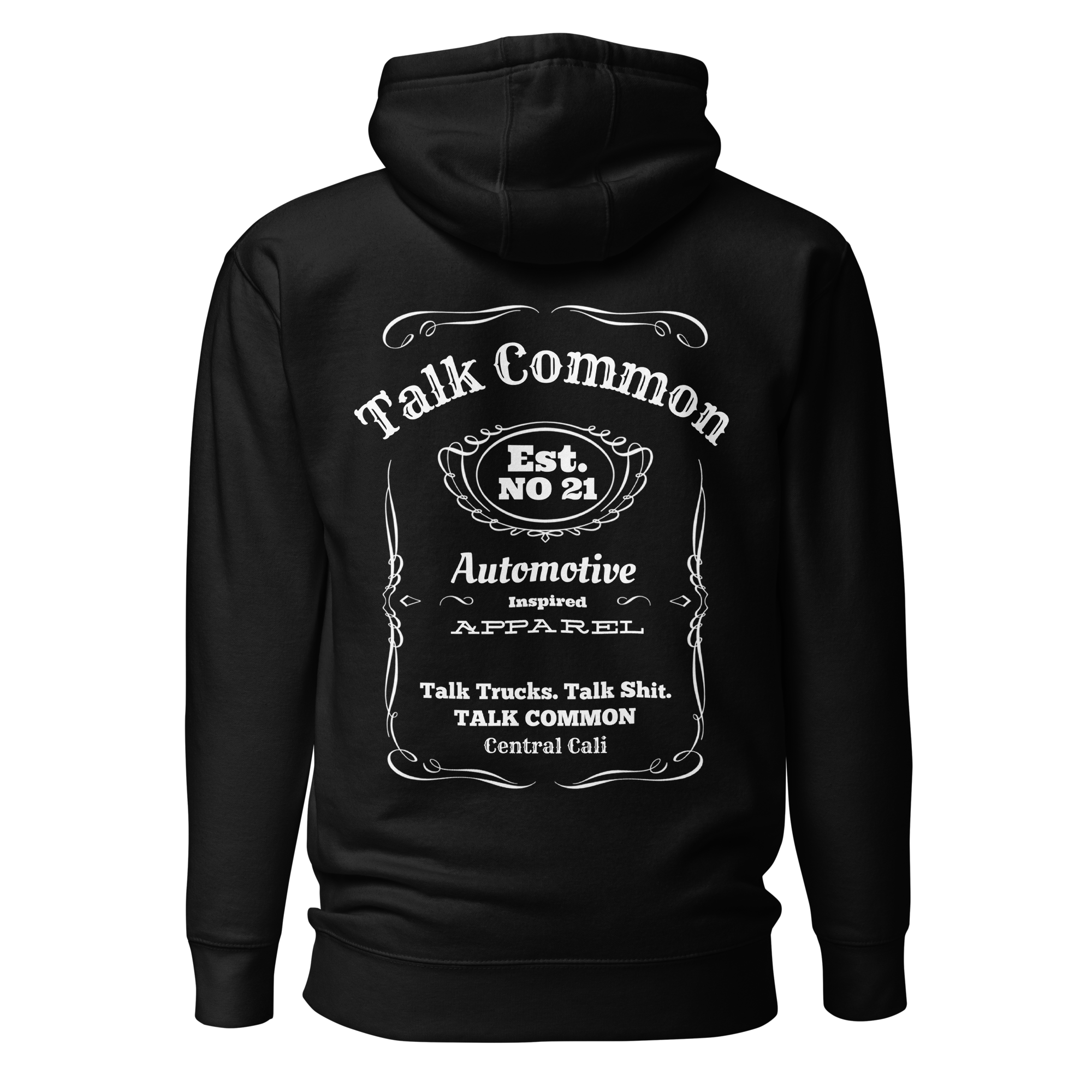 TC Talk Trucks Whiskey Style Hoodie - back print