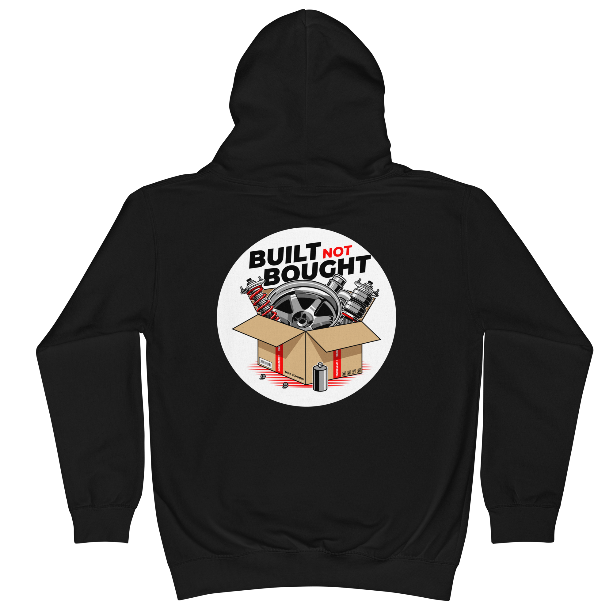 Built not Bought Youth Hoodie - Back Print