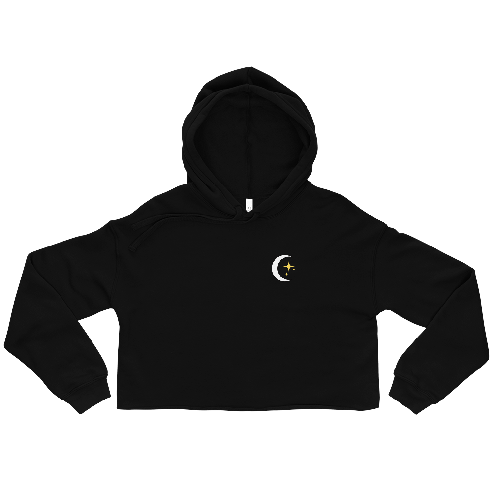 Midnight Misfits Hope for the Best Crop Hoodie